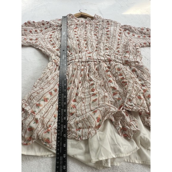 Anthropologie Let Me Be Mock Neck Sheer Floral Print‎ Mini Dress Size Medium - Picture 5 of 10